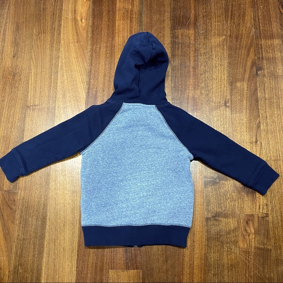 Zip Hoodie Blue and Gray Boys 2T - Picture 2 of 6